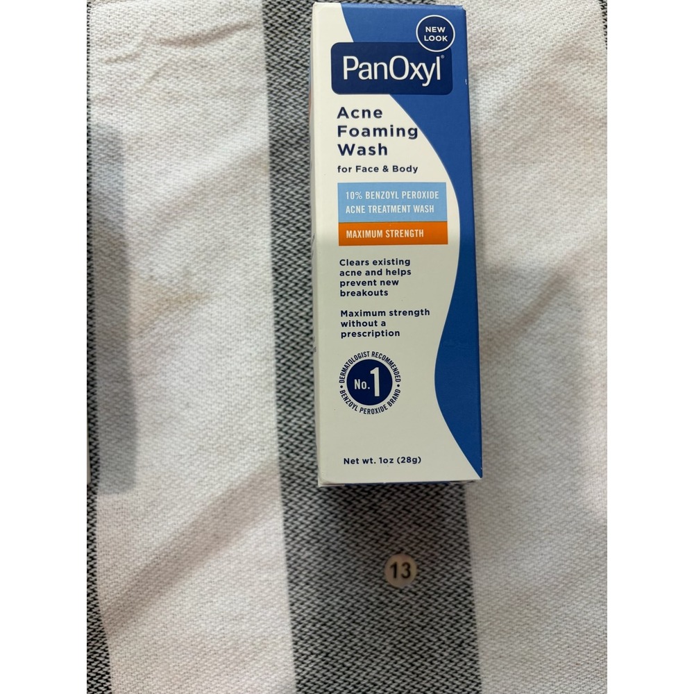 PanOxyl Acne Foaming Wash 10% Benzoyl Peroxide Maximum Strength 1oz 28g NEW
